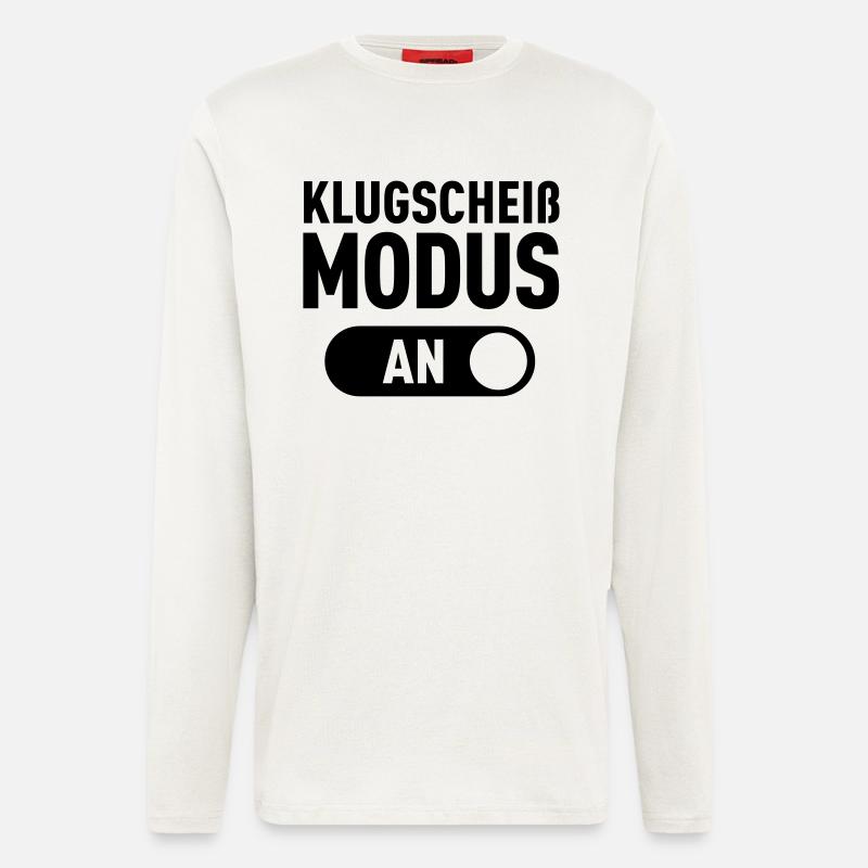 Klugscheiß Modus (An) - Langarmshirt - made by SPREAD - OFF WHITE