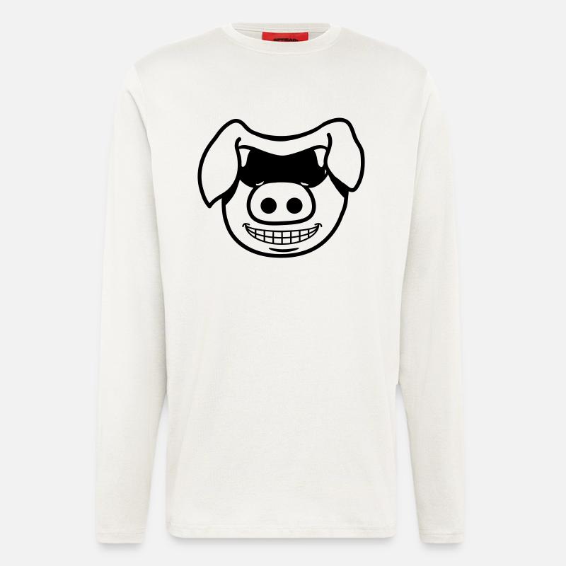 Schwein cool - Langarmshirt - made by SPREAD  - OFF WHITE