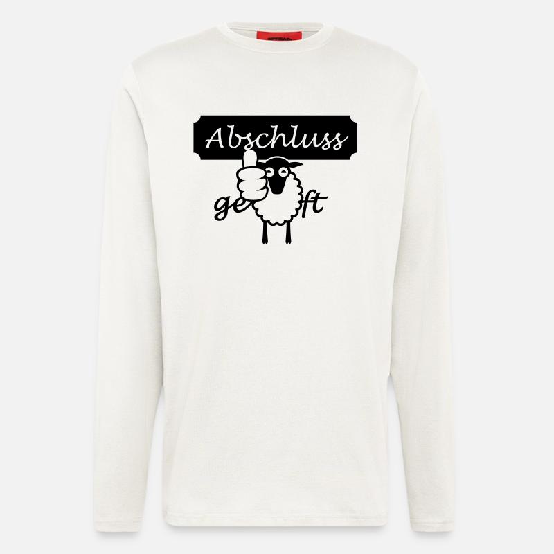 Abschluss geschafft (1c) - Langarmshirt - made by SPREAD  - OFF WHITE