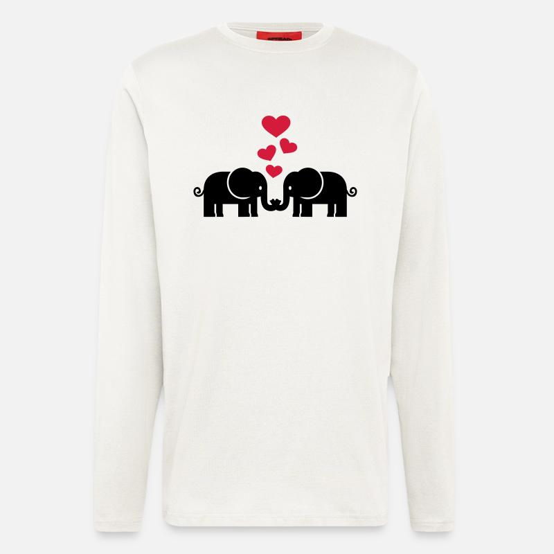 Elephants - Longsleeve - made by SPREAD  - OFF WHITE