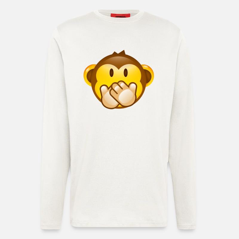 Smiley Monkey -No Saying- - Langarmshirt - made by SPREAD  - OFF WHITE