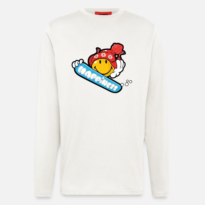 Smiley Snowboarding - Longsleeve - made by SPREAD - OFF WHITE
