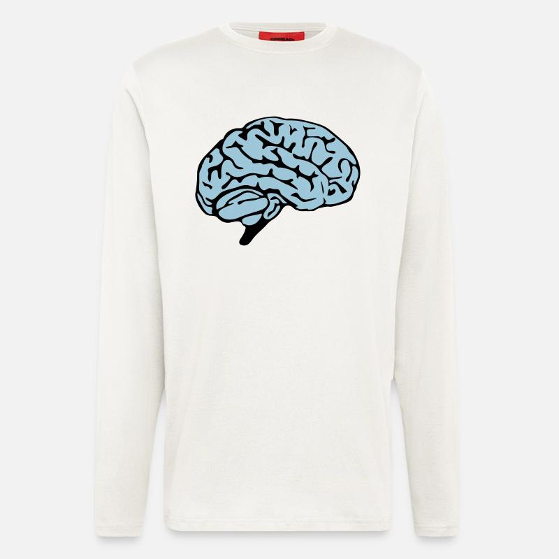 brain design - Langarmshirt - made by SPREAD  - OFF WHITE