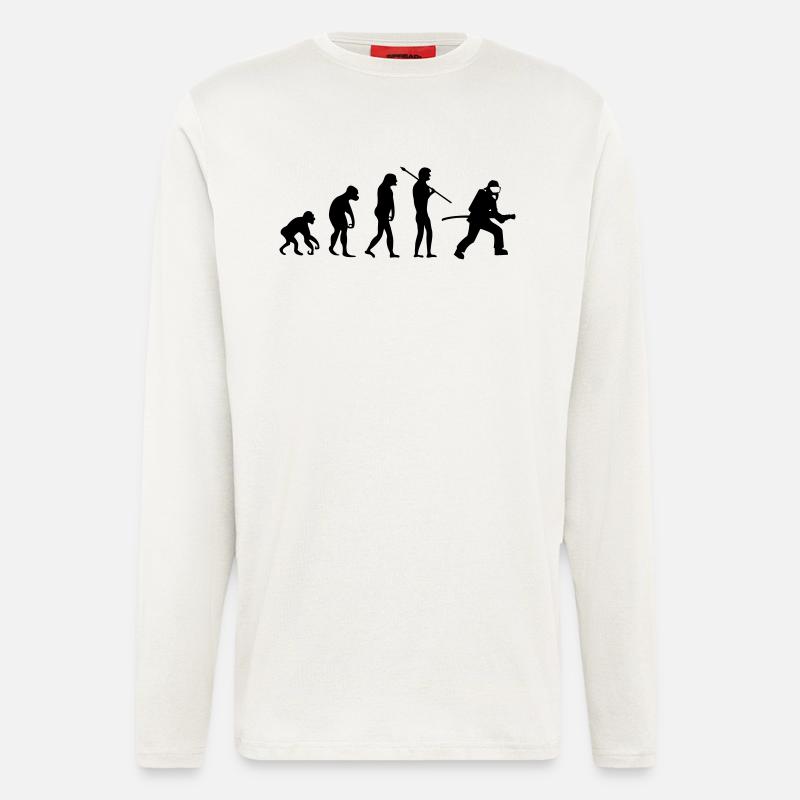 feuerwehr_evolution_01 - Langarmshirt - made by SPREAD  - OFF WHITE
