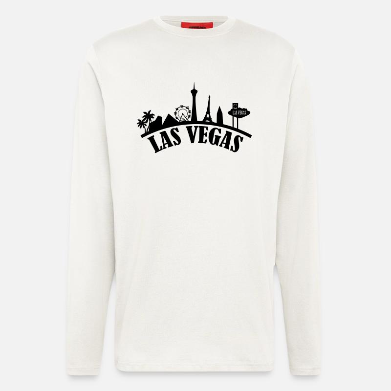 las_vegas_001 - Langarmshirt - made by SPREAD  - OFF WHITE