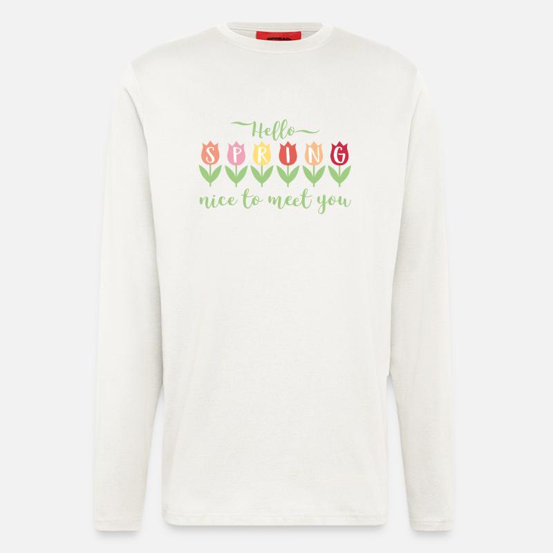 Hello Spring - Langarmshirt - made by SPREAD  - OFF WHITE