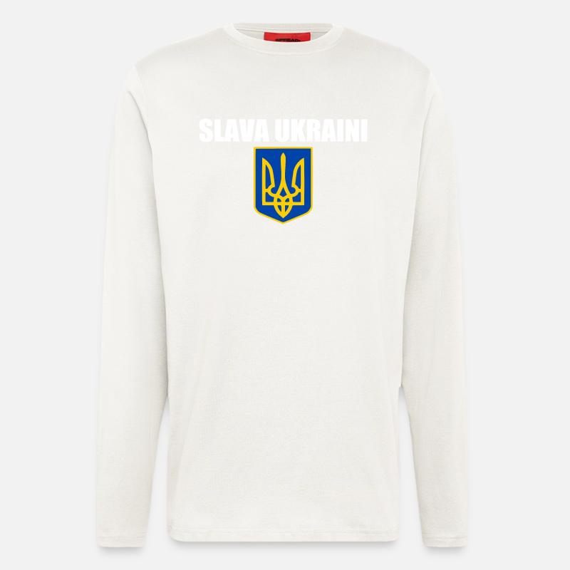 Slava ukraini - Langarmshirt - made by SPREAD - OFF WHITE