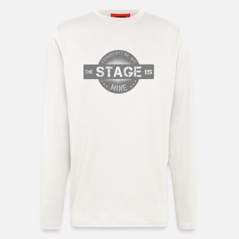 extrovertiert Mittelpunkt - Langarmshirt - made by SPREAD  - OFF WHITE