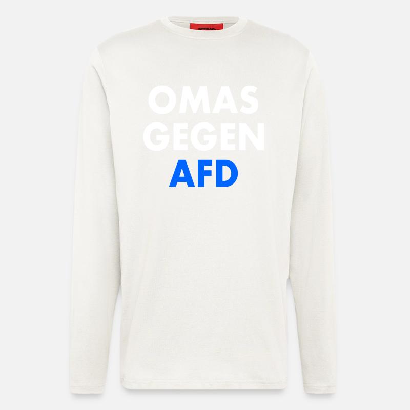Omas gegen afd - Langarmshirt - made by SPREAD - OFF WHITE