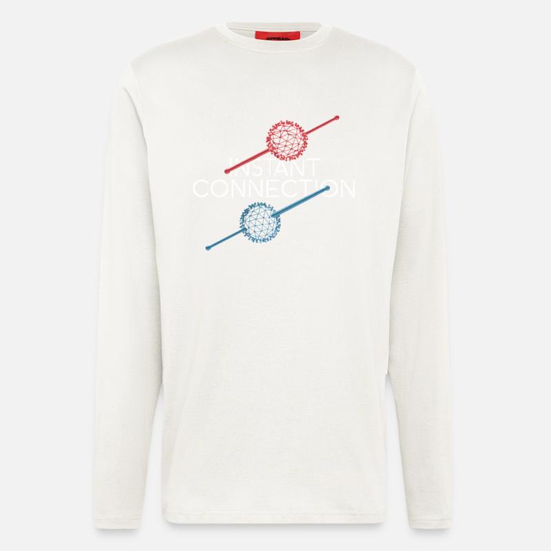 Instant Connection Geometric Art Design - Langarmshirt - made by SPREAD  - OFF WHITE