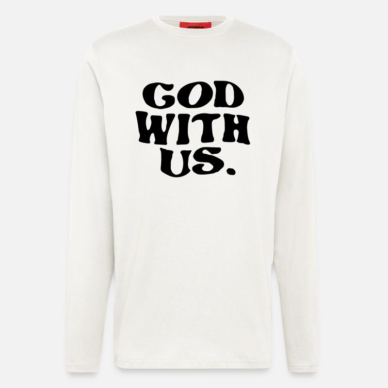 Gott sei mit uns - Langarmshirt - made by SPREAD  - OFF WHITE