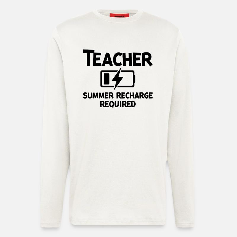 Teacher Summer Recharge Required - Longsleeve - made by SPREAD  - OFF WHITE