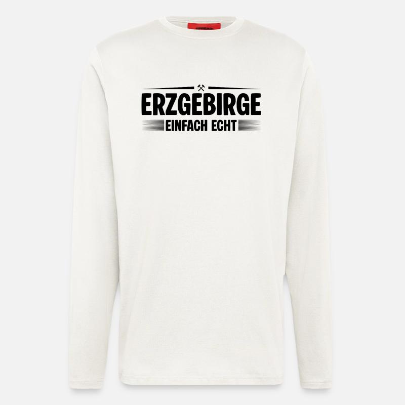 Erzgebirge einfach echt - Langarmshirt - made by SPREAD  - OFF WHITE