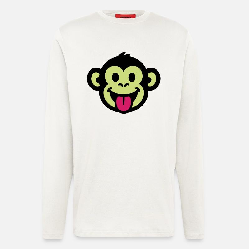 Monkey Funny Comic - Longsleeve - made by SPREAD  - OFF WHITE