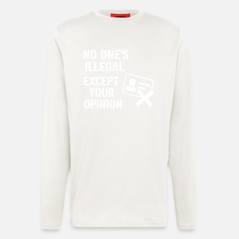 No one is illegal - Longsleeve - made by SPREAD - OFF WHITE