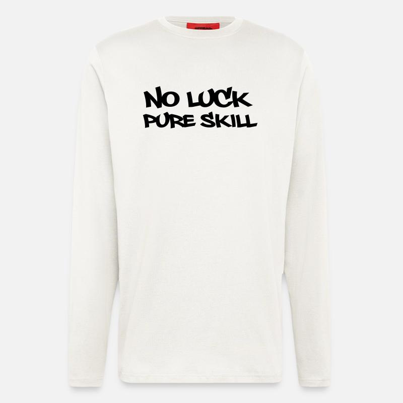 no_luck_pure_skill - Langarmshirt - made by SPREAD  - OFF WHITE