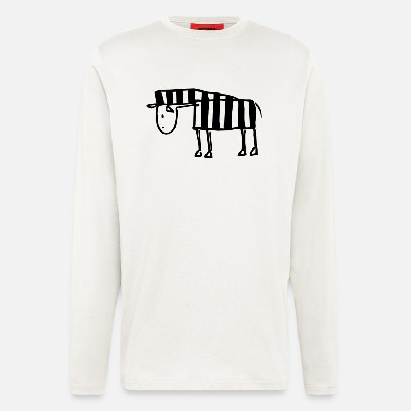 Zebra Line - Longsleeve - made by SPREAD  - OFF WHITE