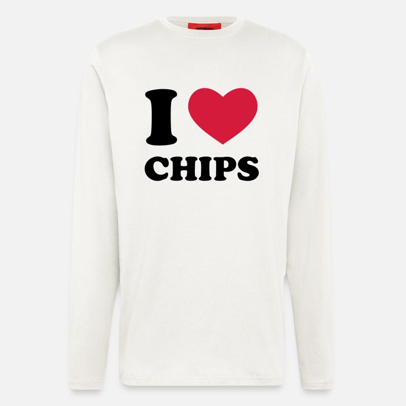 I Love Chips - Langarmshirt - made by SPREAD  - OFF WHITE