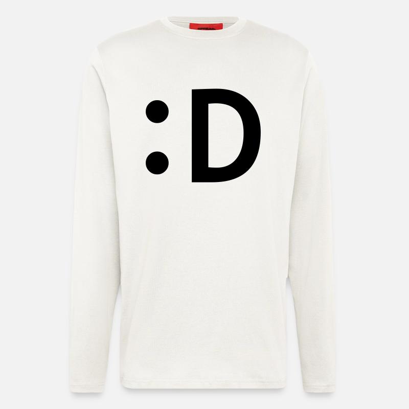 :D smiley lachen - Langarmshirt - made by SPREAD  - OFF WHITE