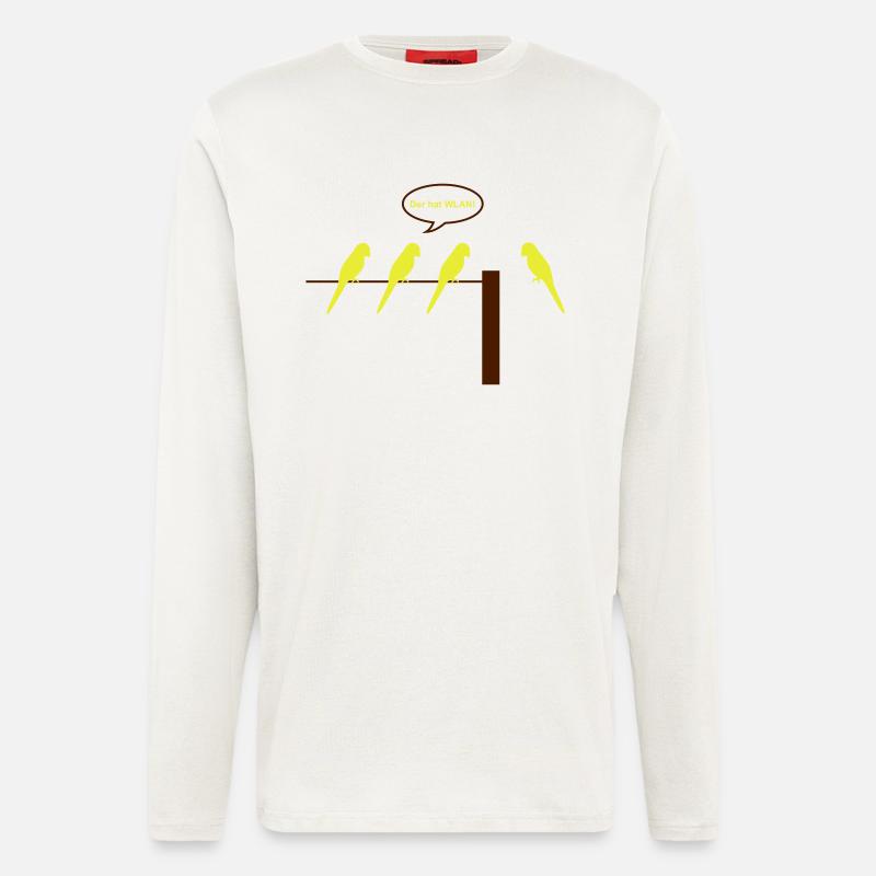 Der hat WLAN (md) - Langarmshirt - made by SPREAD  - OFF WHITE