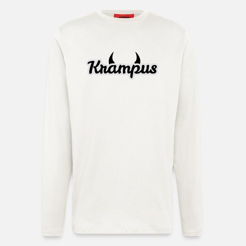 Krampus mit Hörnern - Langarmshirt - made by SPREAD  - OFF WHITE