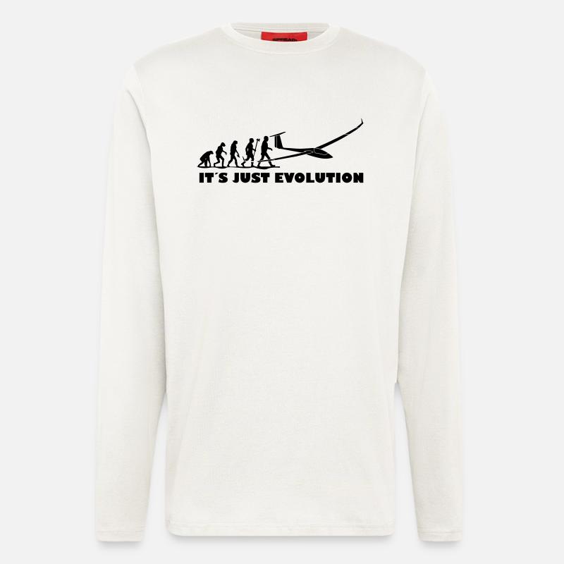 evolution gliding glider pilot - Longsleeve - made by SPREAD  - OFF WHITE