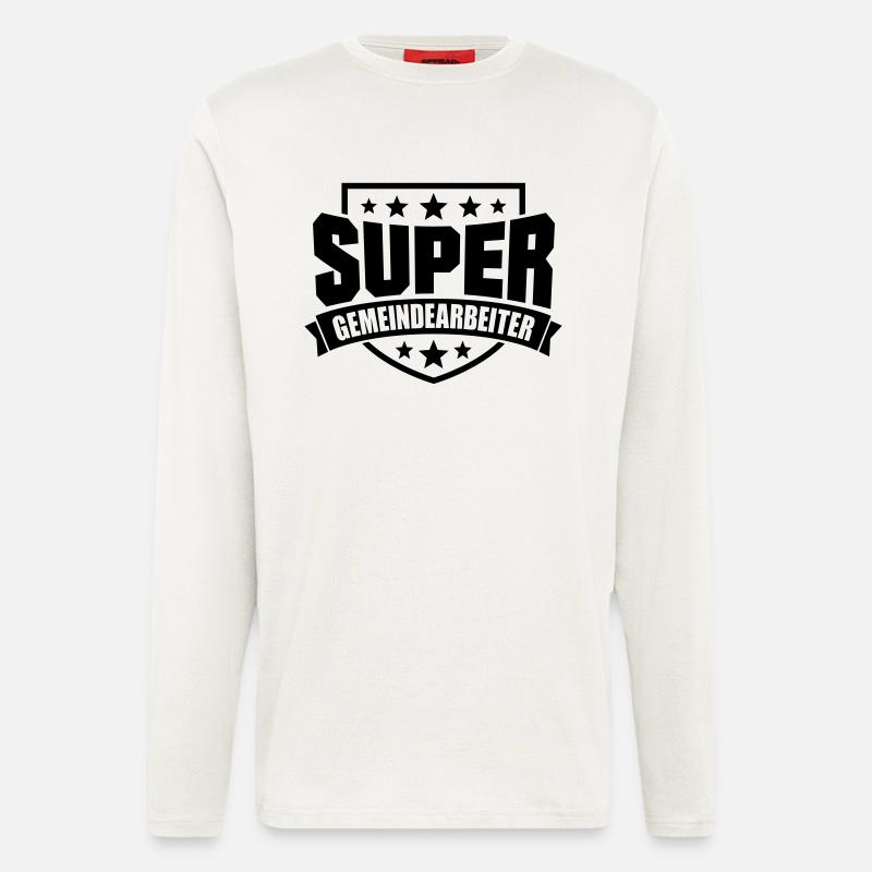 Super Gemeindearbeiter - Langarmshirt - made by SPREAD  - OFF WHITE