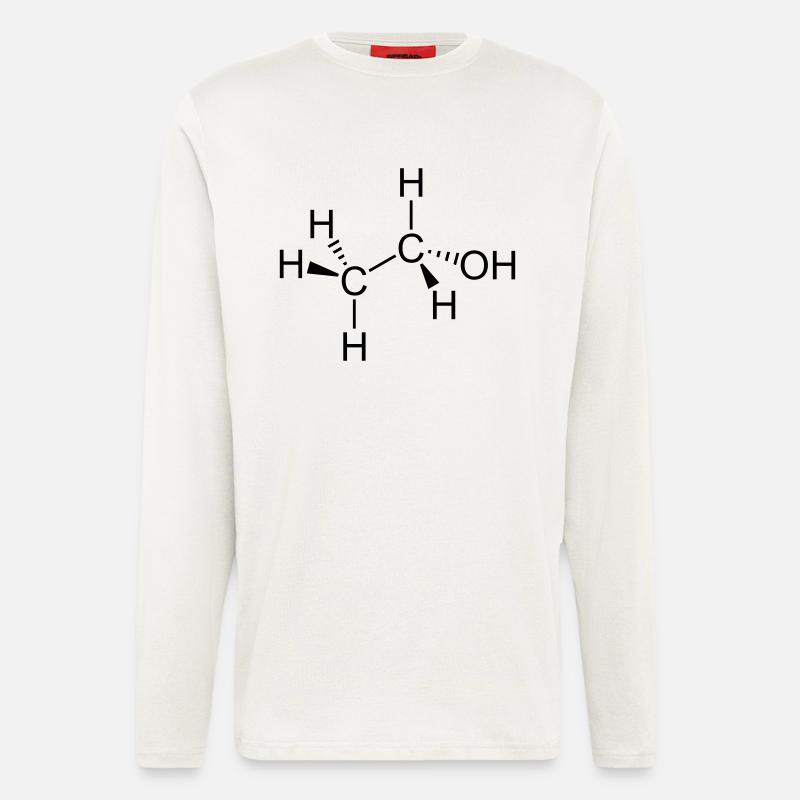 Ethanol Alcohol Molecule - Longsleeve - made by SPREAD  - OFF WHITE
