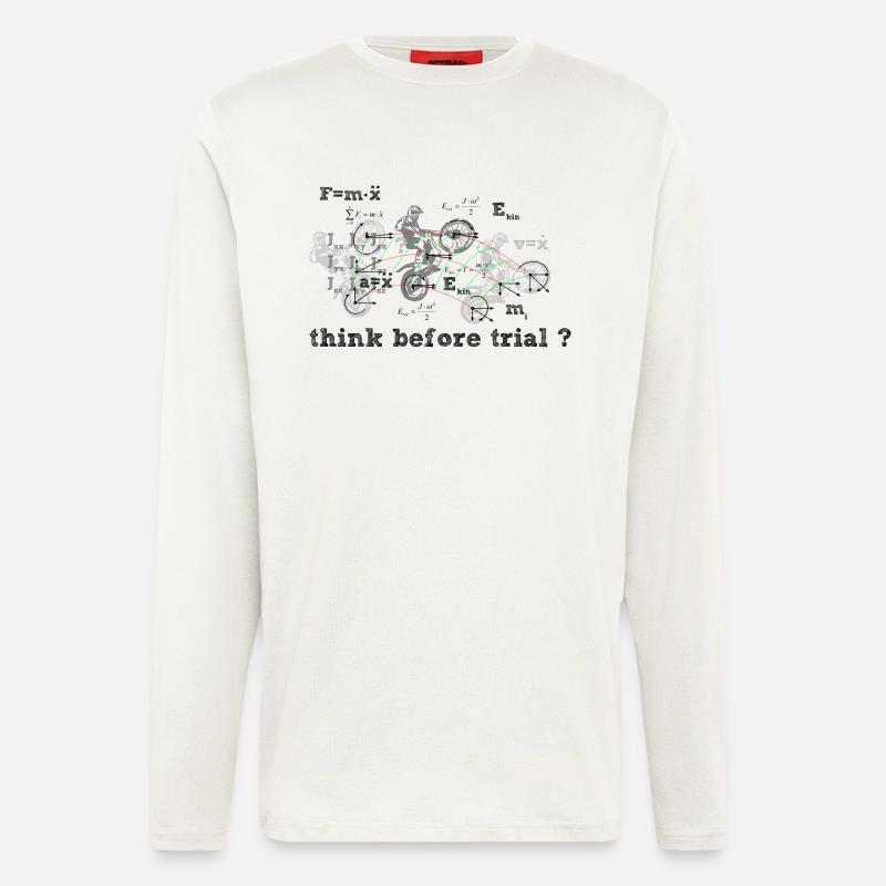 Think before Trial? - Langarmshirt - made by SPREAD  - OFF WHITE