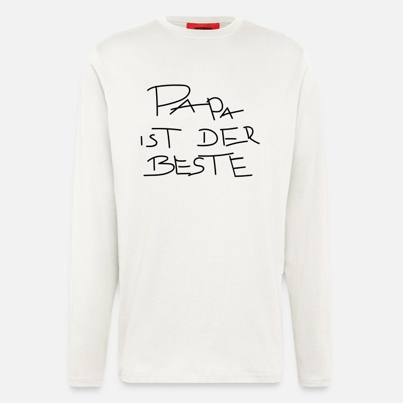 papa ist der beste - Langarmshirt - made by SPREAD - OFF WHITE