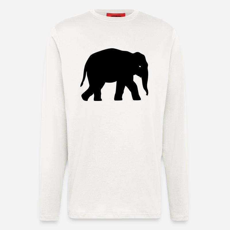 Elephant Silhouette Body - Longsleeve - made by SPREAD  - OFF WHITE