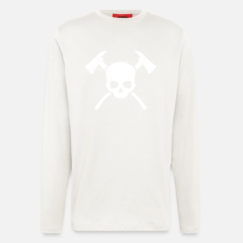Skull Axe - Langarmshirt - made by SPREAD  - OFF WHITE