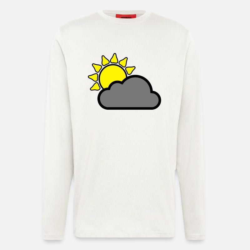 Cloud - Sun - Couverture - Soleil - Manches longues bio décontracté fabriqué en UE - OFF WHITE