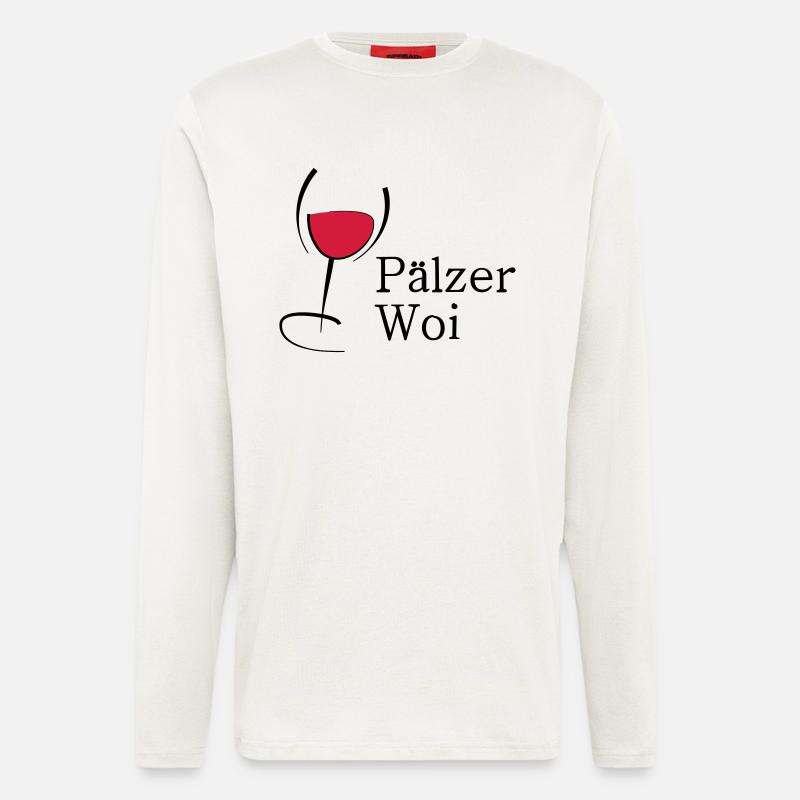 Pälzer Woi Weinglas - Langarmshirt - made by SPREAD - OFF WHITE