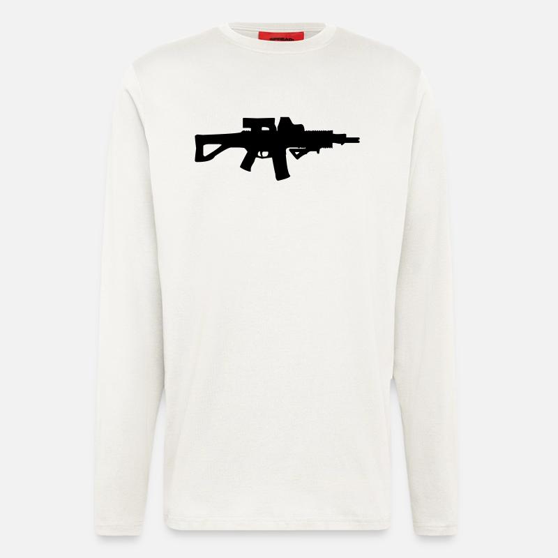 Sturmgewehr Gewehr - Langarmshirt - made by SPREAD  - OFF WHITE