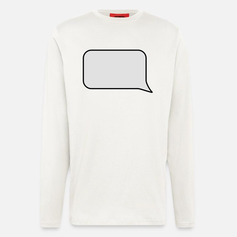 Sprechblase // Comic // Spruch machen // Aussage - Langarmshirt - made by SPREAD  - OFF WHITE