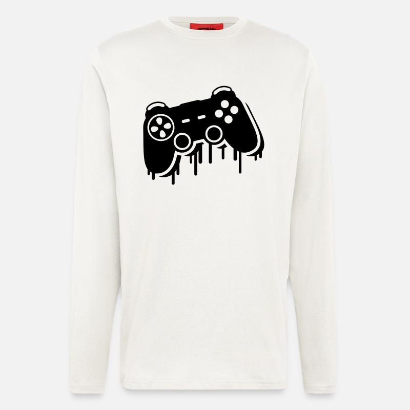 controller_graffiti_ce1 - Langarmshirt - made by SPREAD  - OFF WHITE