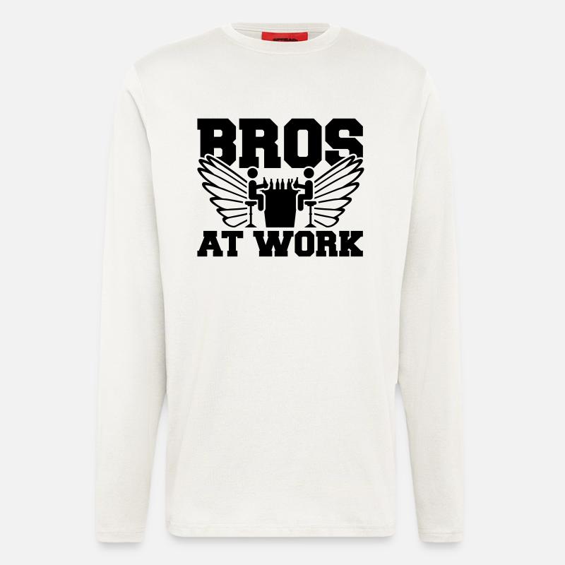 bros_at_work_so1 - Langarmshirt - made by SPREAD  - OFF WHITE