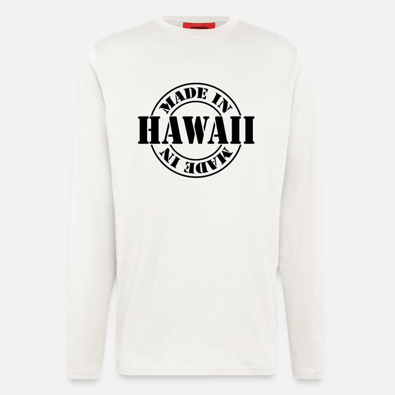 made in hawaii m1k2 - Manches longues bio décontracté fabriqué en UE - OFF WHITE