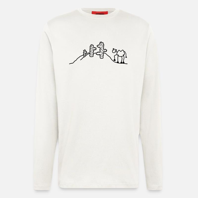 Kamel & Kaktus - Langarmshirt - made by SPREAD  - OFF WHITE