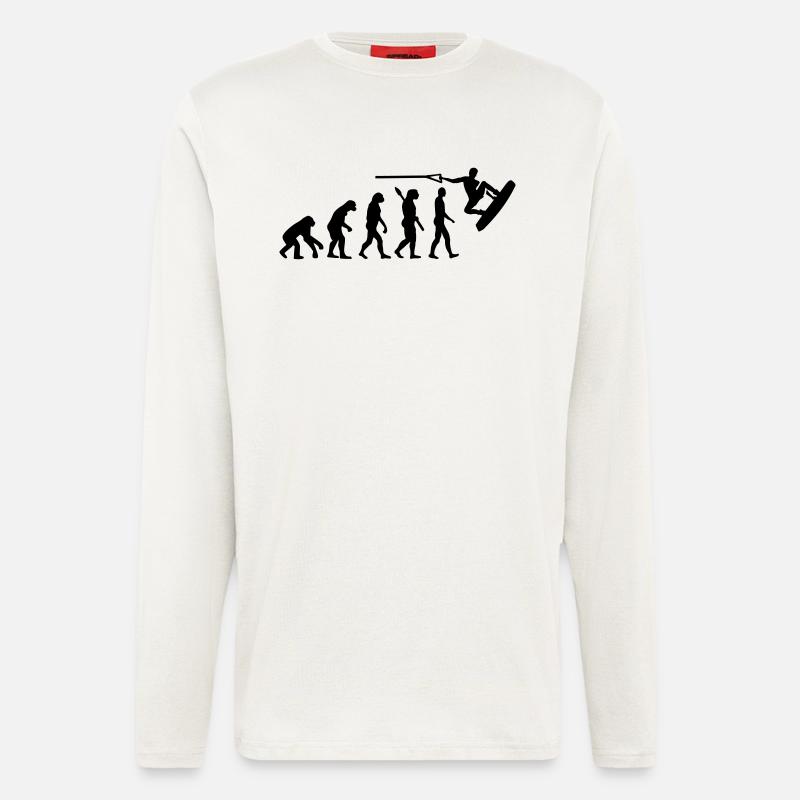 Evolution Wakeboard - Manches longues bio décontracté fabriqué en UE - OFF WHITE