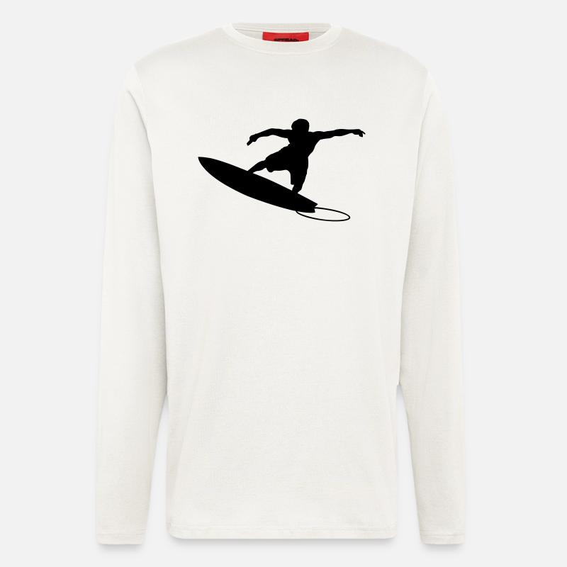Surfer 4 (Vector) - Langarmshirt - made by SPREAD  - OFF WHITE