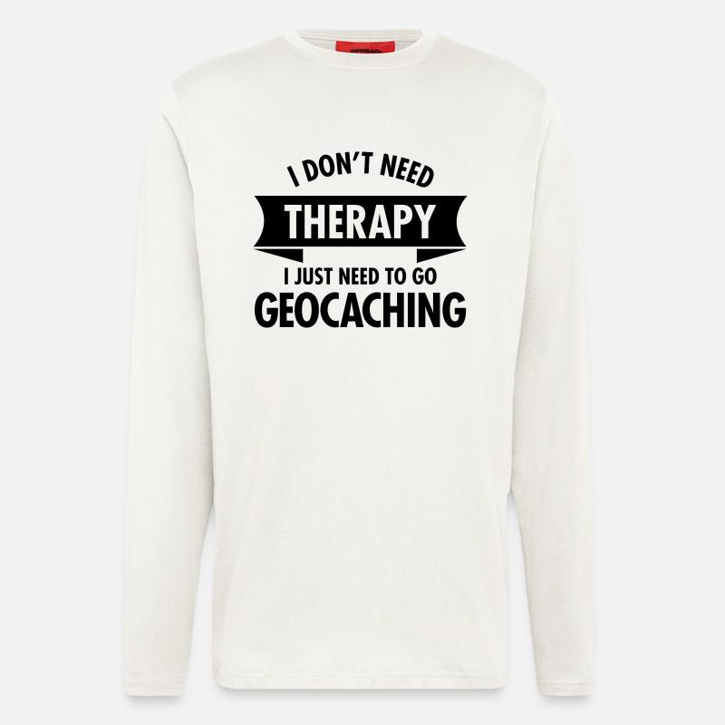 Therapy - Geocaching - Langarmshirt - made by SPREAD  - OFF WHITE