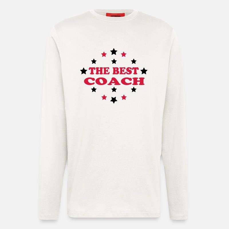 The best coach - Langarmshirt - made by SPREAD  - OFF WHITE