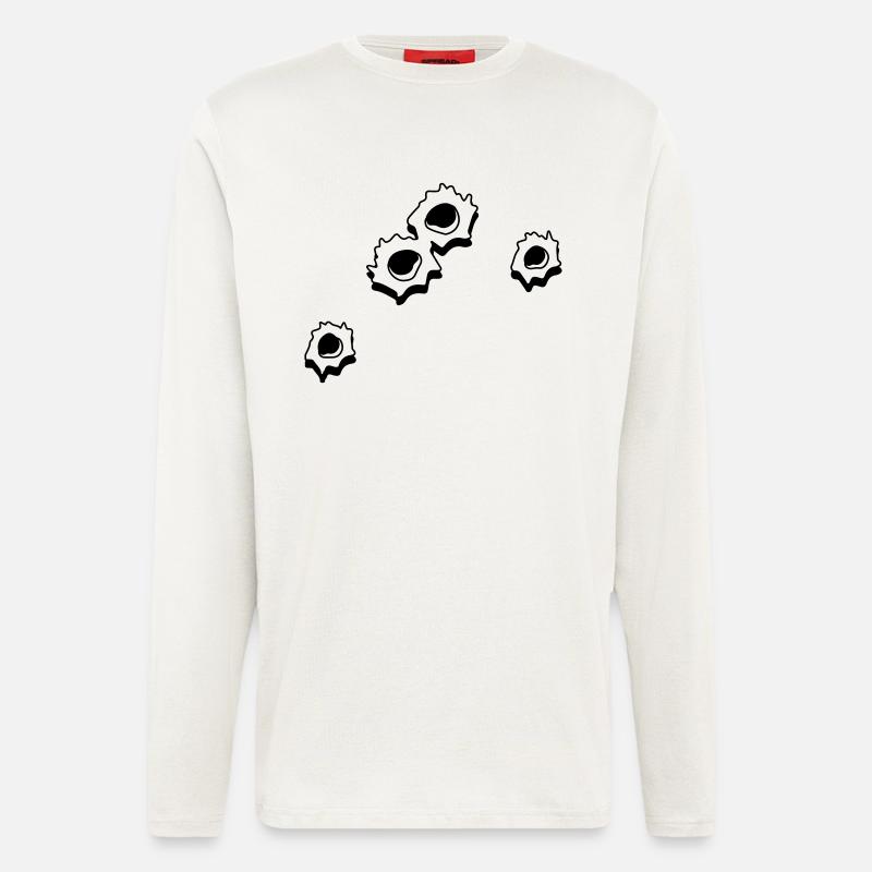 Loch Löcher einschüsse - Langarmshirt - made by SPREAD  - OFF WHITE