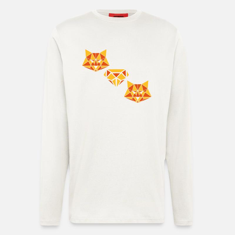 fox_diamond_02 - Langarmshirt - made by SPREAD  - OFF WHITE