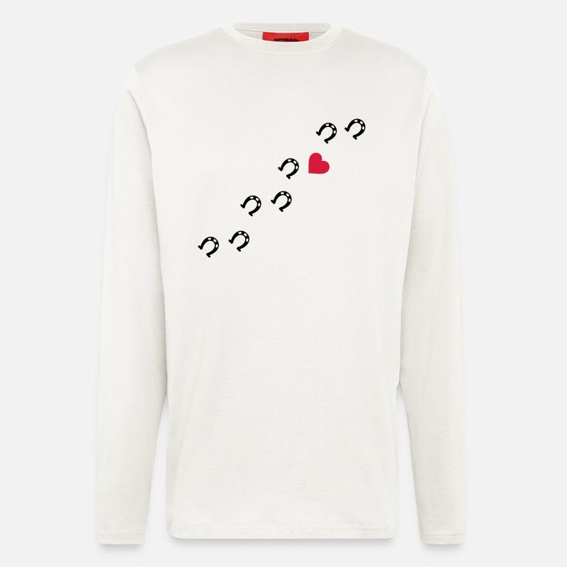 Symbole - Hufe Herz - Langarmshirt - made by SPREAD  - OFF WHITE