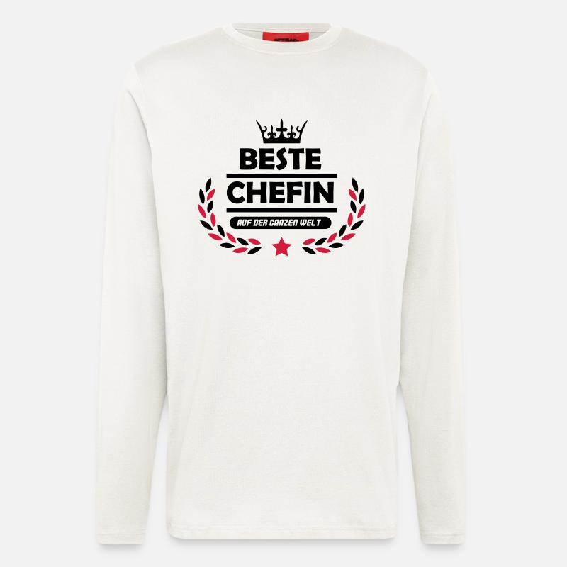 beste_chefin_der_welt_002 - Langarmshirt - made by SPREAD  - OFF WHITE