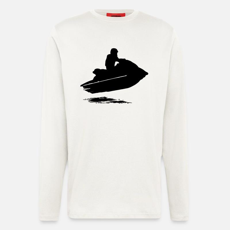 Jetski - Jet-Ski - Wassermotorrad - Jetboot - Langarmshirt - made by SPREAD - OFF WHITE