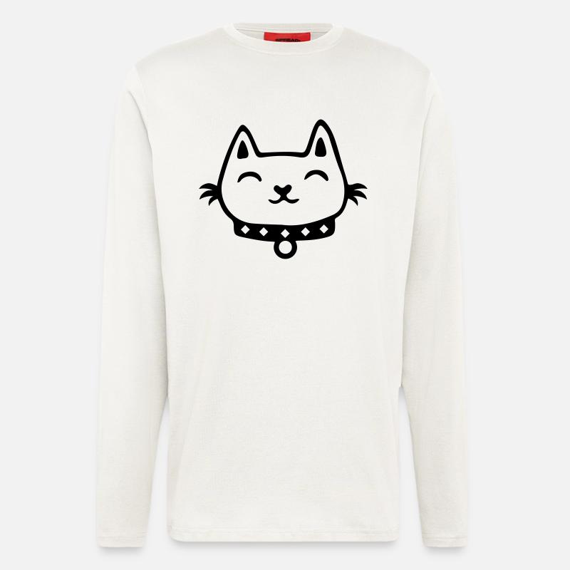 cat comic - Langarmshirt - made by SPREAD  - OFF WHITE